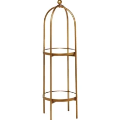 Kirkland's Home Mirrored Two-Tier Cage Shelf- Bookshelves