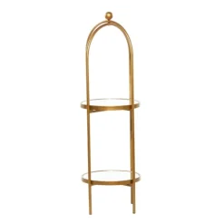 Kirkland's Home Mirrored Two-Tier Cage Shelf- Bookshelves