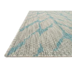 Kirkland's Home Mist And Aqua Chevron Outdoor Area Rug, 5X7- Outdoor Rugs