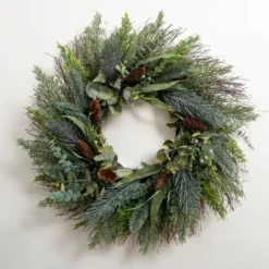 Kirkland's Home Mixed Cypress And Eucalyptus Winter Wreath- Wreaths