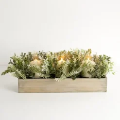 Kirkland's Home Mixed Greenery Candle Centerpiece- Arrangements & Greenery