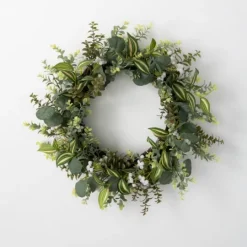Kirkland's Home Mixed Greens And Wildflowers Wreath, 22 In.- Wreaths