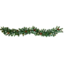 Kirkland's Home Mixed Pine Clear Led Lighted Garland- Arrangements & Greenery
