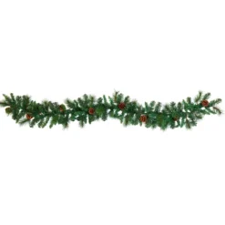Kirkland's Home Mixed Pine Clear Led Lighted Garland- Arrangements & Greenery