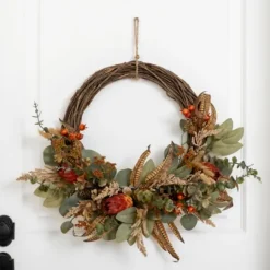 Kirkland's Home Mixed Wheat And Protea Fall Wreath- Wreaths