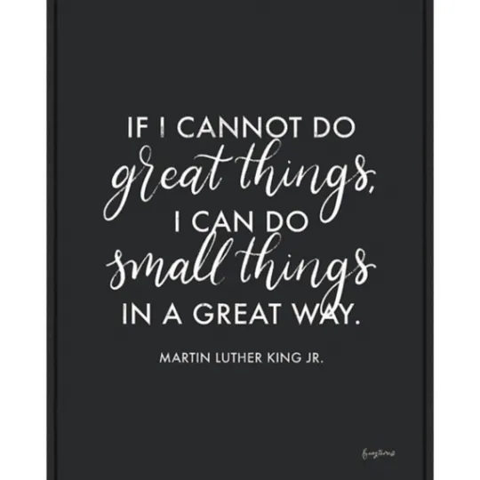 Kirkland's Home Mlk Words Of Wisdom Iii Framed Canvas Art Print- Wall Quotes & Signs