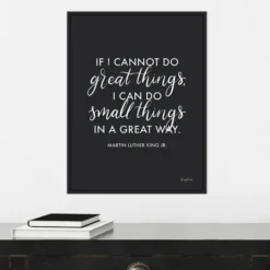 Kirkland's Home Mlk Words Of Wisdom Iii Framed Canvas Art Print- Wall Quotes & Signs