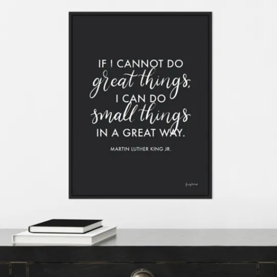 Kirkland's Home Mlk Words Of Wisdom Iii Framed Canvas Art Print- Wall Quotes & Signs