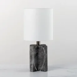 Kirkland's Home Mod Marbled Gray Table Lamp- Table Lamps