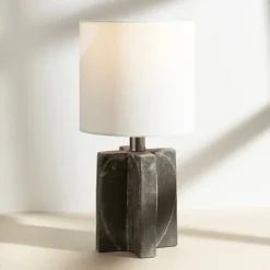 Kirkland's Home Mod Marbled Gray Table Lamp- Table Lamps