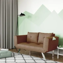 Kirkland's Home Mod Wing Arm Convertible Sofa- Sofas & Loveseats