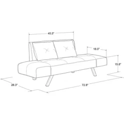 Kirkland's Home Mod Wing Arm Convertible Sofa- Sofas & Loveseats