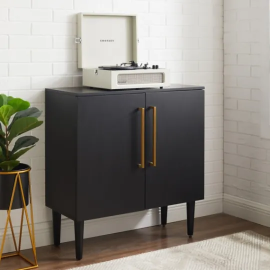 Kirkland's Home Modern Black And Gold Cabinet- Cabinets & Sideboards
