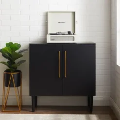 Kirkland's Home Modern Black And Gold Cabinet- Cabinets & Sideboards