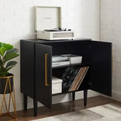Kirkland's Home Modern Black And Gold Cabinet- Cabinets & Sideboards