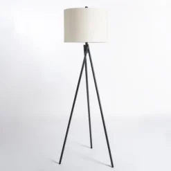 Kirkland's Home Modern Black Tripod Floor Lamp- Floor Lamps