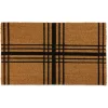 Kirkland's Home Modern Farmhouse Plaid Coir Doormat- Doormats