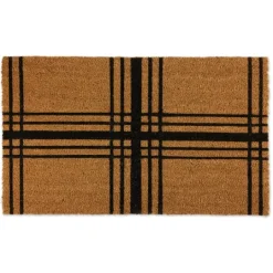 Kirkland's Home Modern Farmhouse Plaid Coir Doormat- Doormats