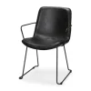 Kirkland's Home Modern Leather Wire Frame Dining Chair- Dining Chairs