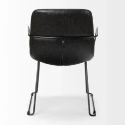 Kirkland's Home Modern Leather Wire Frame Dining Chair- Dining Chairs