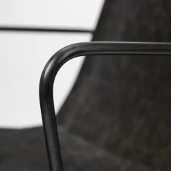 Kirkland's Home Modern Leather Wire Frame Dining Chair- Dining Chairs