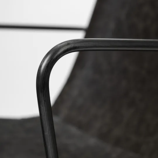 Kirkland's Home Modern Leather Wire Frame Dining Chair- Dining Chairs