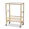 Kirkland's Home Modern Marble Deco Bar Cart- Kitchen Islands & Bar Carts