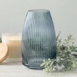 Kirkland's Home Modern Ribbed Glass Vase- Vases