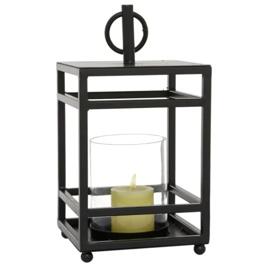 Kirkland's Home Modern Vintage Iron Framed Lantern, 15 In.- Lanterns