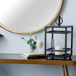 Kirkland's Home Modern Vintage Iron Framed Lantern, 15 In.- Lanterns