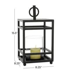Kirkland's Home Modern Vintage Iron Framed Lantern, 15 In.- Lanterns