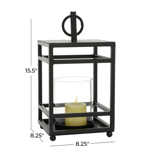 Kirkland's Home Modern Vintage Iron Framed Lantern, 15 In.- Lanterns