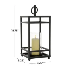 Kirkland's Home Modern Vintage Iron Framed Lantern, 18 In.- Lanterns