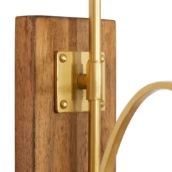 Kirkland's Home Modern Warm Wood And Gold Sconce- Sconces