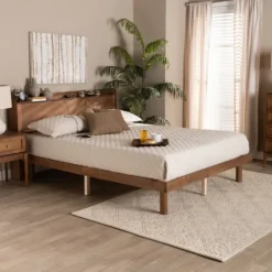 Kirkland's Home Modern Wood Full Platform Bed- Beds & Headboards