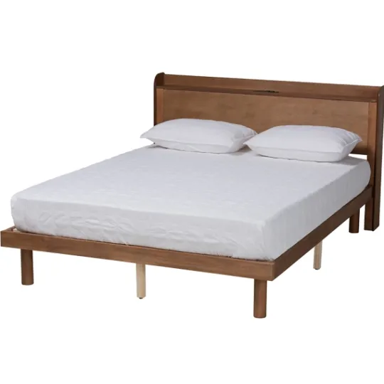 Kirkland's Home Modern Wood Queen Platform Bed- Beds & Headboards