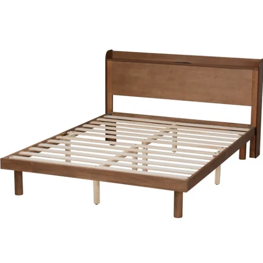 Kirkland's Home Modern Wood Queen Platform Bed- Beds & Headboards