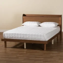 Kirkland's Home Modern Wood Queen Platform Bed- Beds & Headboards