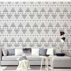 Kirkland's Home Monochrome Geo Peel And Stick Wall Mural- Wall Murals & Wall Decals