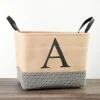 Kirkland's Home Monogrammed A Black Diamond Jute Storage Bin- Baskets & Boxes