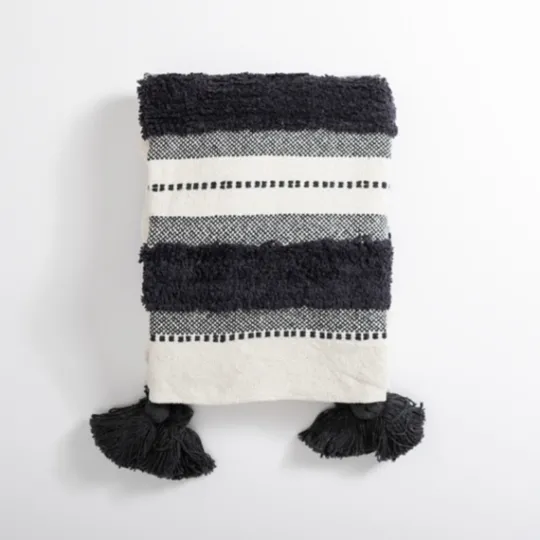 Kirkland's Home Montauk Cotton Tufted Throw- Blankets & Throws