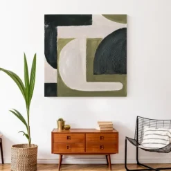 Kirkland's Home Moody Green Shapes I Canvas Art Print- Canvas Art