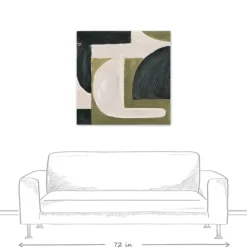 Kirkland's Home Moody Green Shapes I Canvas Art Print- Canvas Art