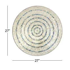 Kirkland's Home Mother Of Pearl Coastal Gong Wall Decoration- Wall Plaques