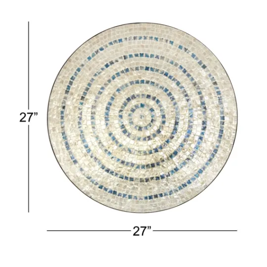 Kirkland's Home Mother Of Pearl Coastal Gong Wall Decoration- Wall Plaques