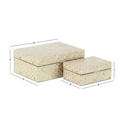Kirkland's Home Mother Of Pearl 2-Pc. Box Set- Baskets & Boxes