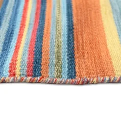 Kirkland's Home Multi Dhurri Stripe Indoor/Outdoor Area Rug, 5X7- Outdoor Rugs