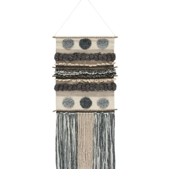 Kirkland's Home Multicolor Abstract Pom Pom Woven Wall Hanging- Wall Plaques