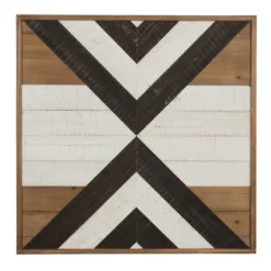Kirkland's Home Multicolor Baralt Shiplap Wood Wall Plaque- Wall Plaques