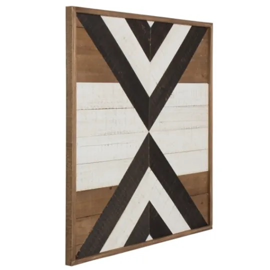 Kirkland's Home Multicolor Baralt Shiplap Wood Wall Plaque- Wall Plaques